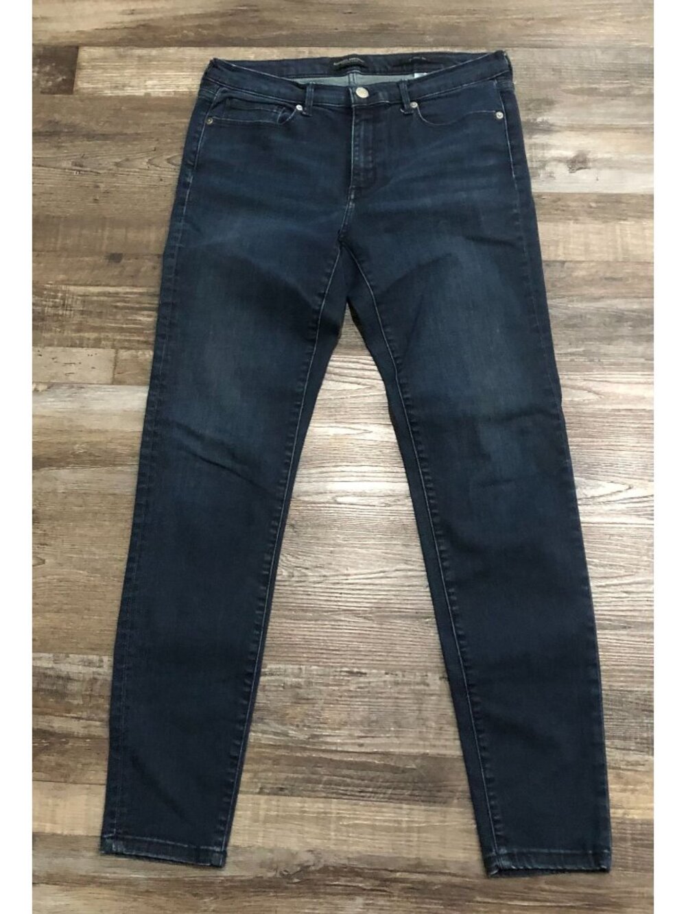 Banana Republic Womens 30L Skinny Fit Dark Wash Stretch Blue Jeans 30x30